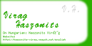 virag haszonits business card